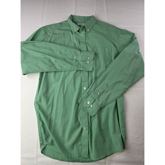 Izod Men's Large Green Button-Down Long Sleeves Shirt - Missing Tag - Picture 1 of 8
